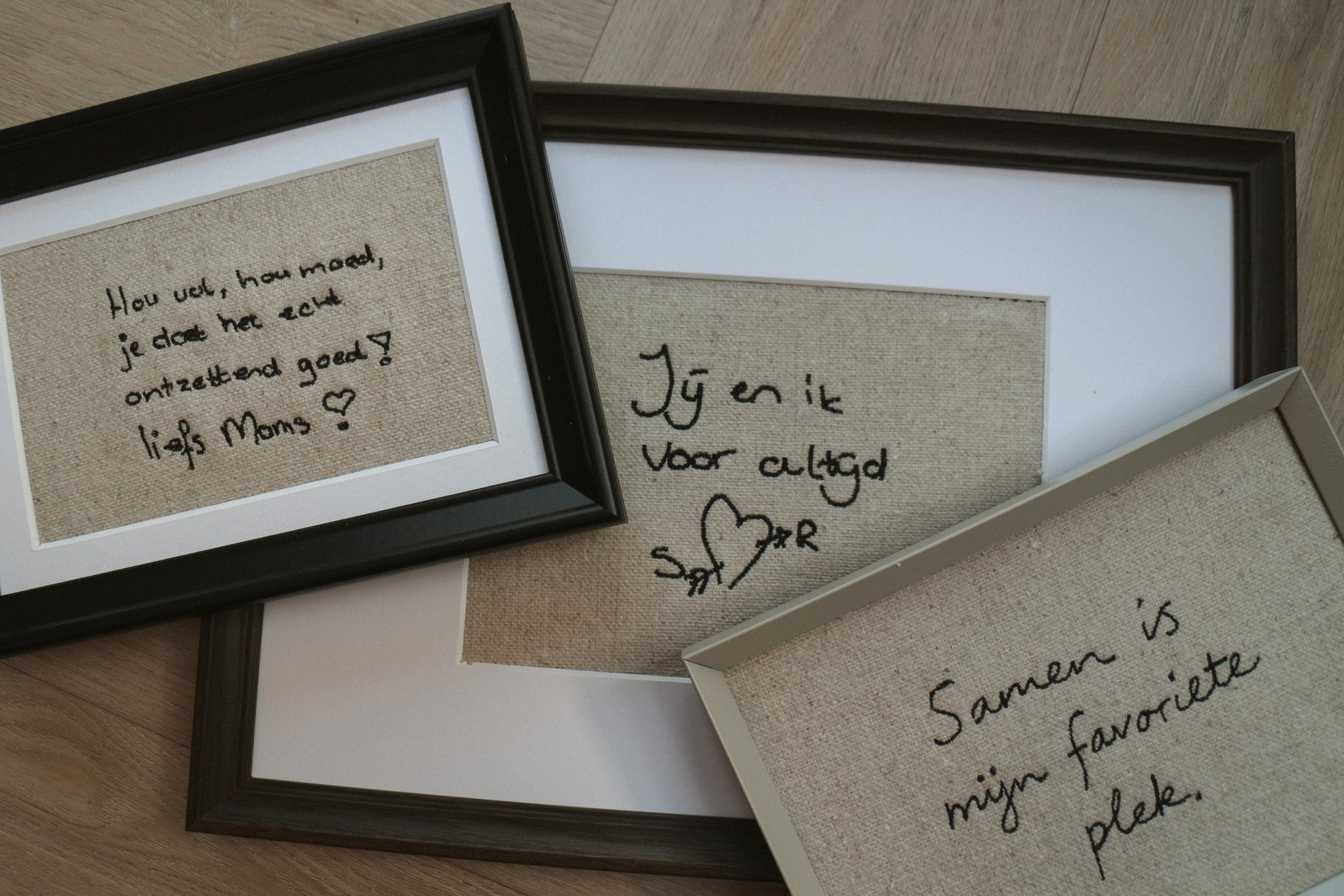 <p>Borduur jouw handgeschreven briefje</p>