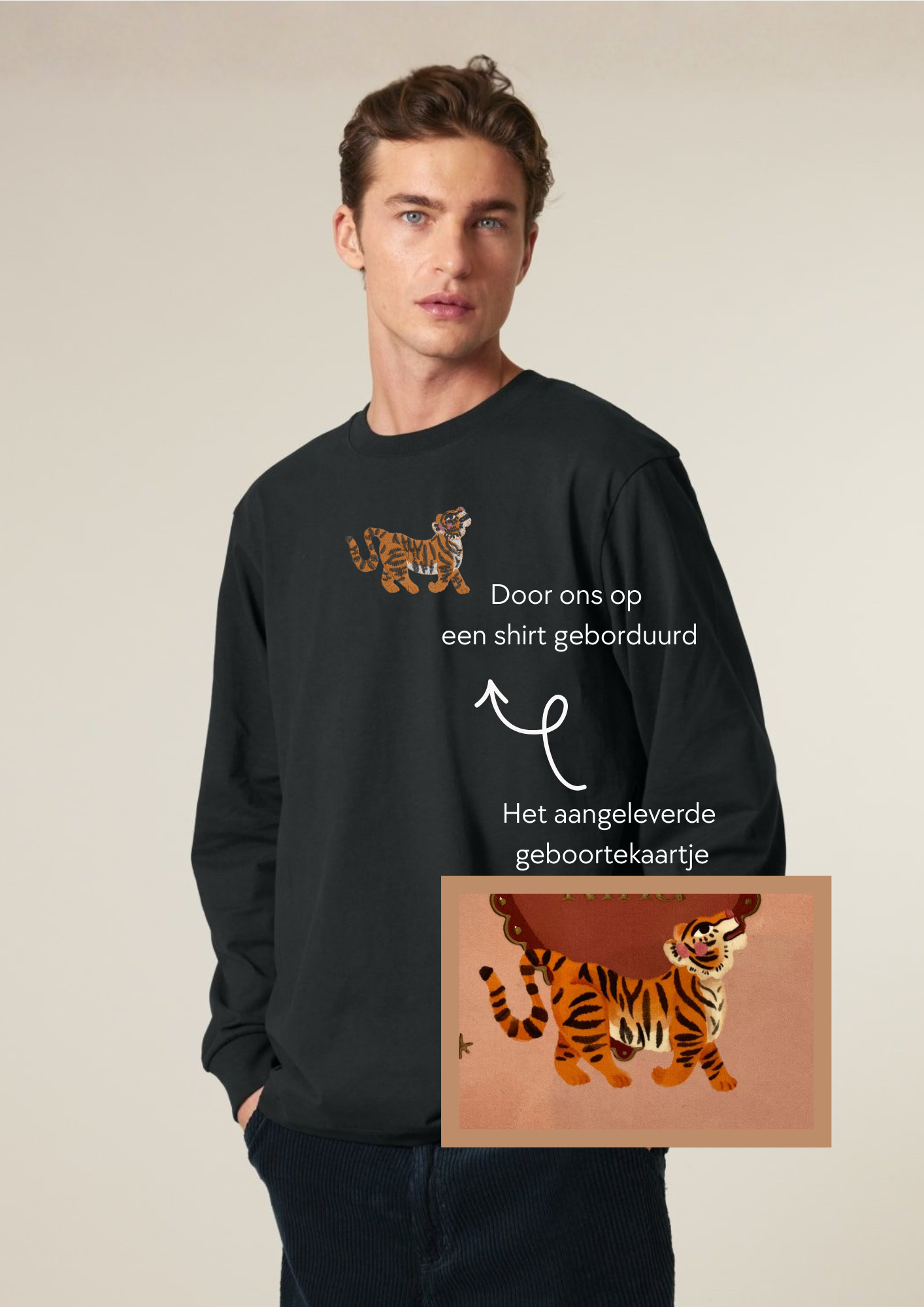 Loose fit longsleeve - Geboorteherinnering volwassenen