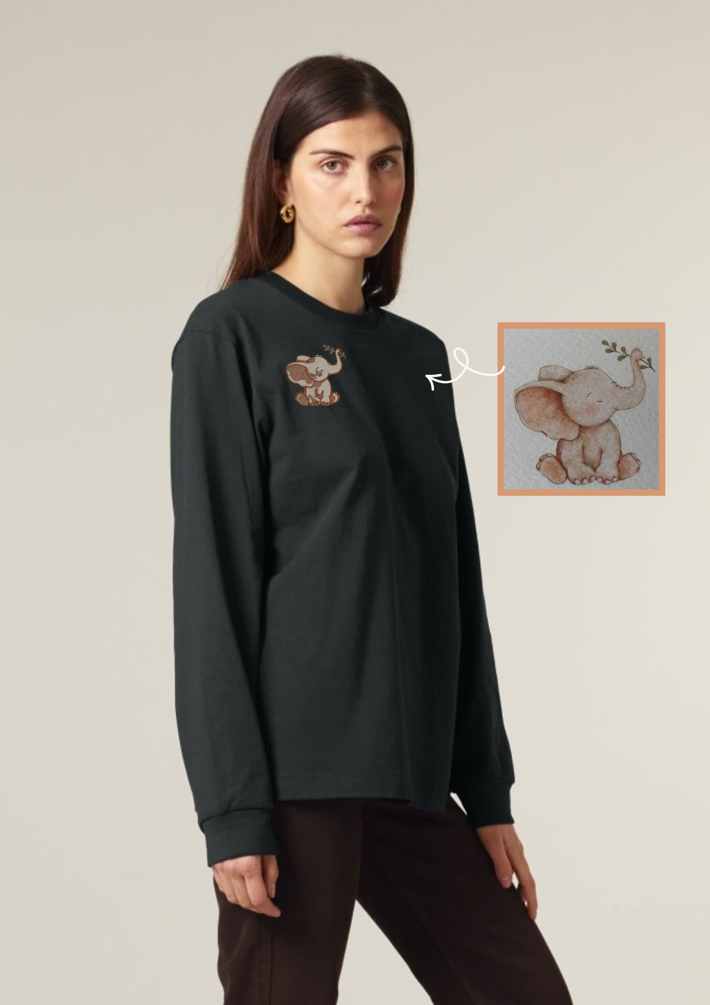 Loose fit longsleeve - Geboorteherinnering volwassenen